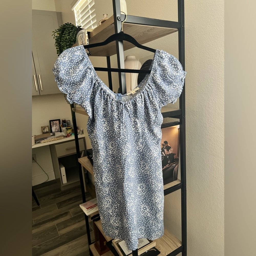 Blue floral dress